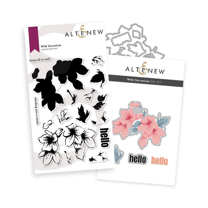 Altenew Stamp & Die Bundle Wild Geranium