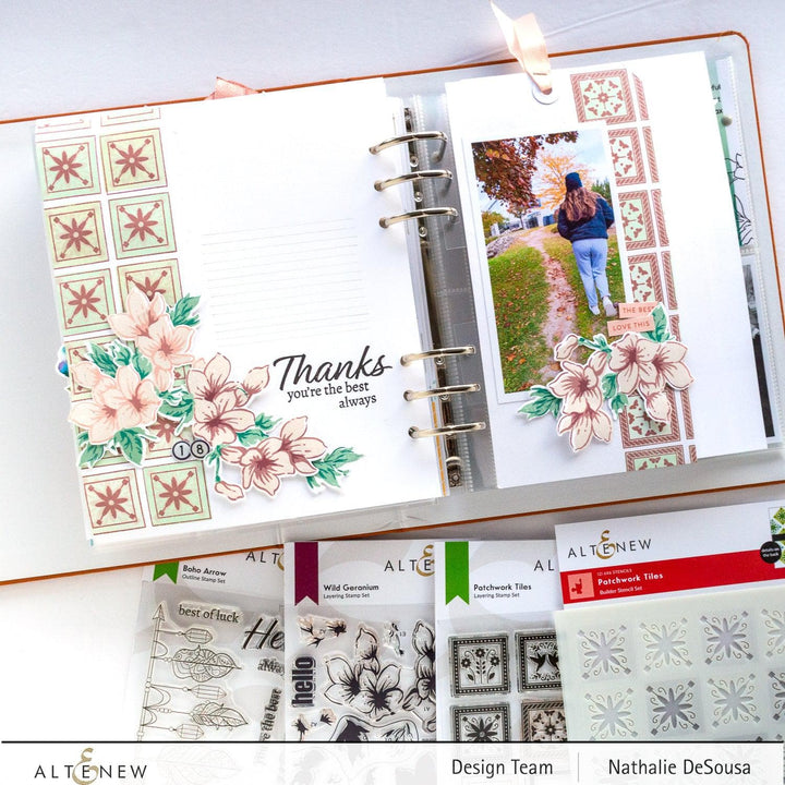 Altenew Stamp & Die Bundle Wild Geranium