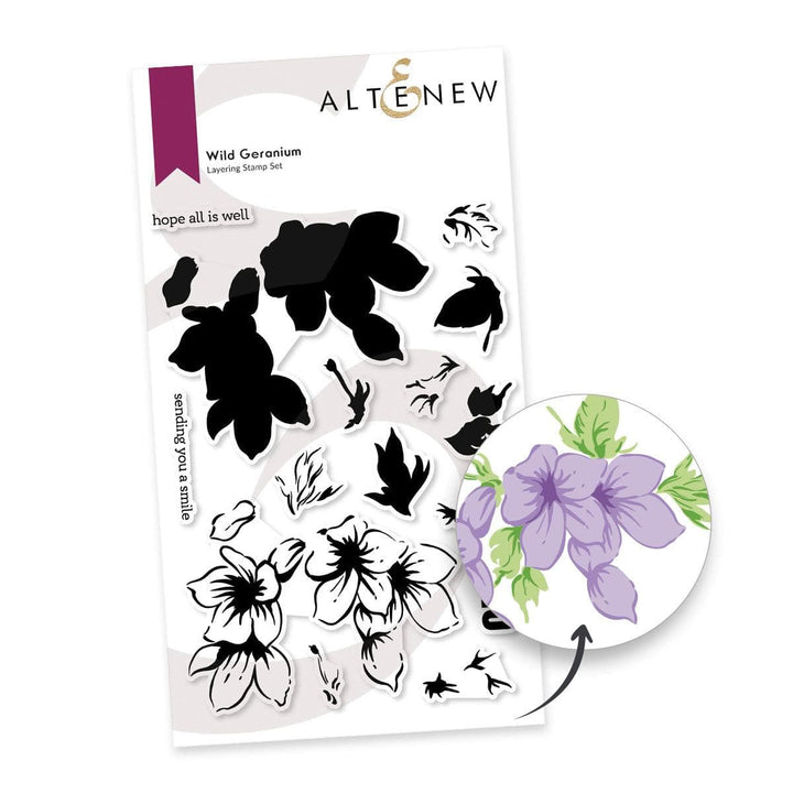 Altenew Stamp & Die Bundle Wild Geranium