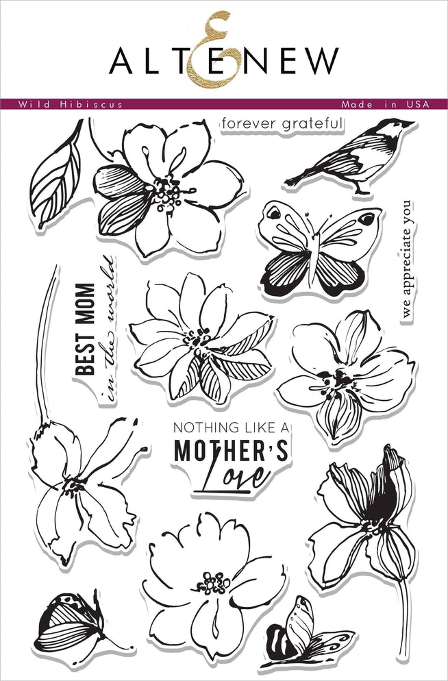 Altenew Stamp & Die Bundle Wild Hibiscus Stamp & Die Bundle