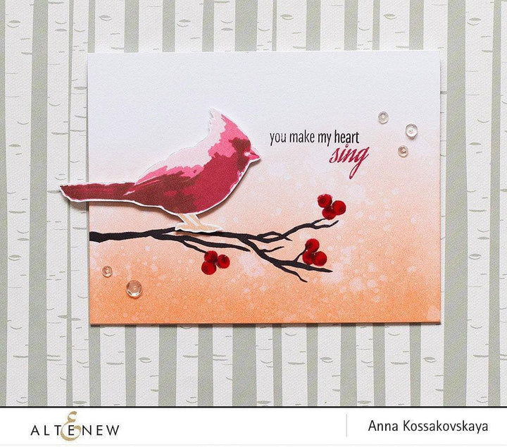 Altenew Stamp & Die Bundle Winter Cardinal Stamp & Die Bundle