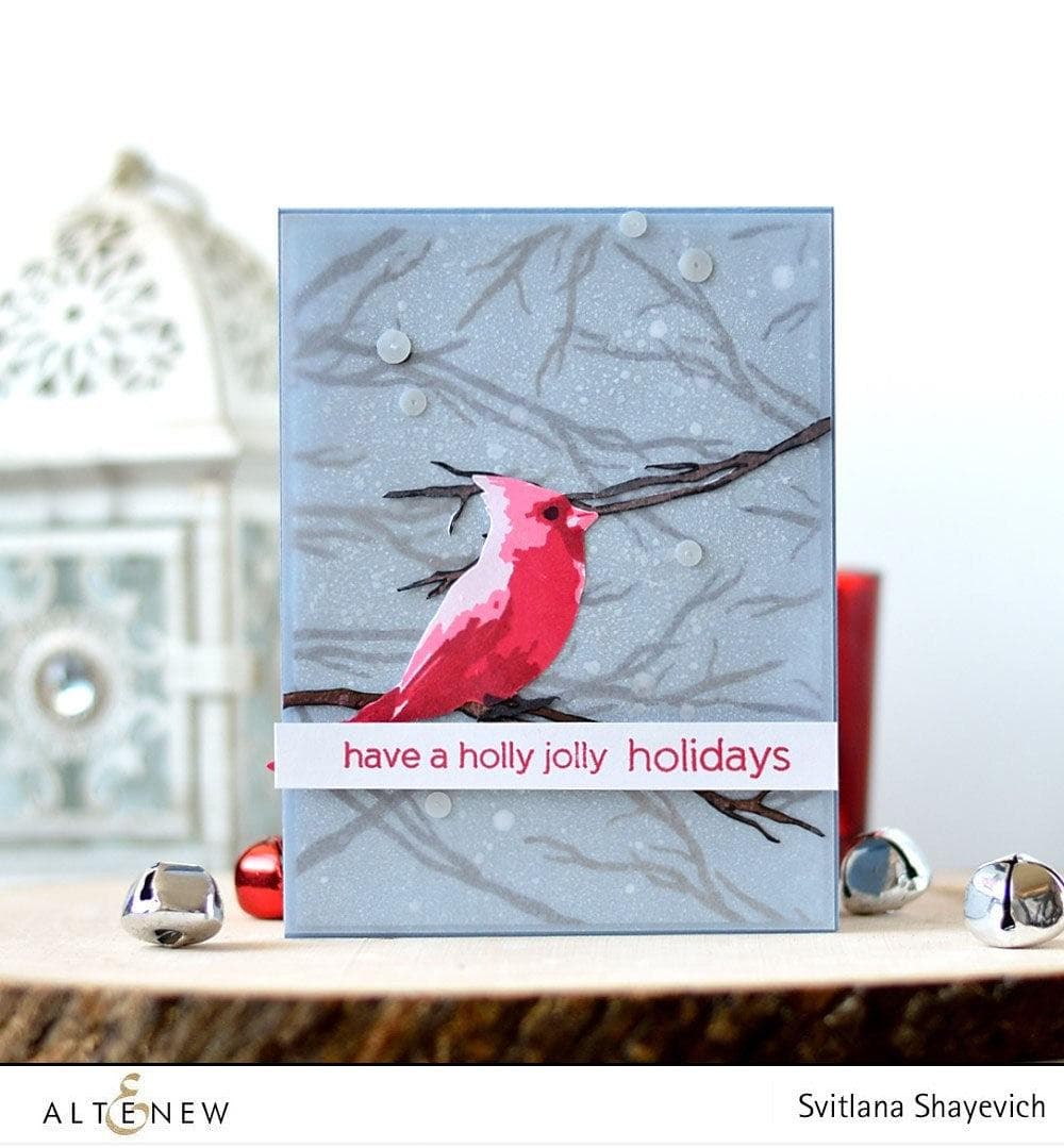 Altenew Stamp & Die Bundle Winter Cardinal Stamp & Die Bundle