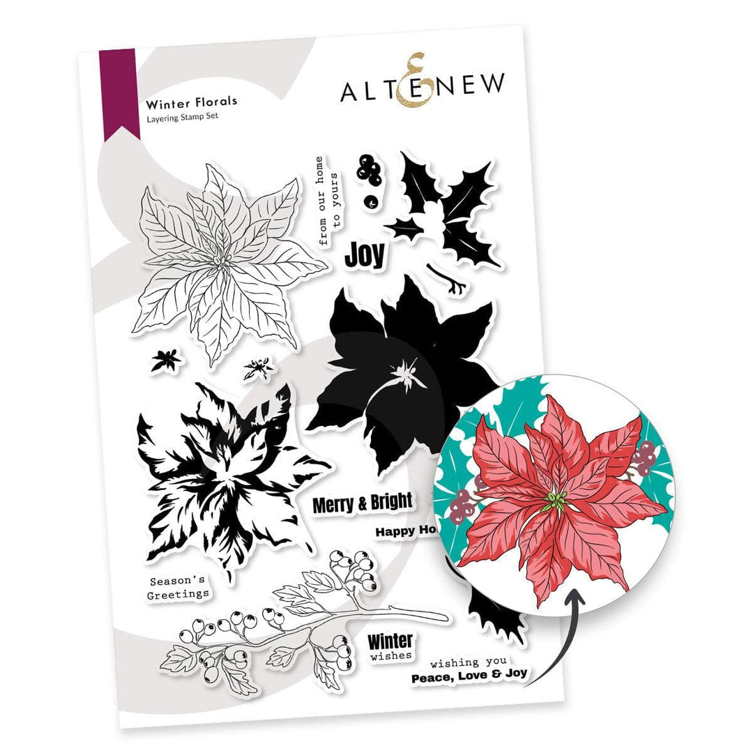 Altenew Stamp & Die Bundle Winter Florals