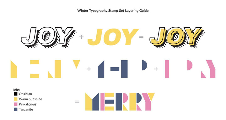 Altenew Stamp & Die Bundle Winter Typography Stamp & Die Bundle