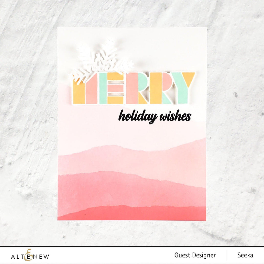 Altenew Stamp & Die Bundle Winter Typography Stamp & Die Bundle