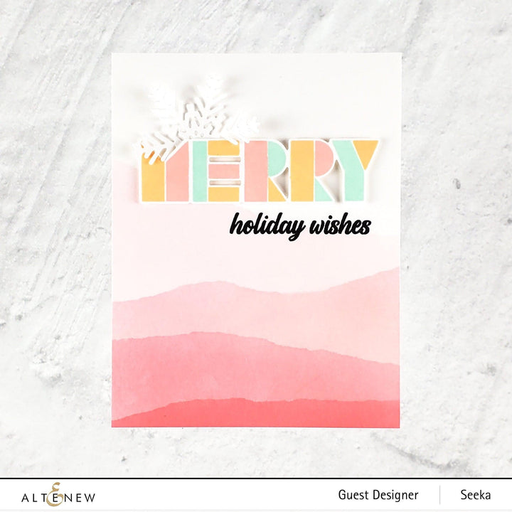 Altenew Stamp & Die Bundle Winter Typography Stamp & Die Bundle