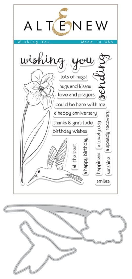 Altenew Engagement Wishes Stamp Set and Altenew Engagement Wishes Die Set