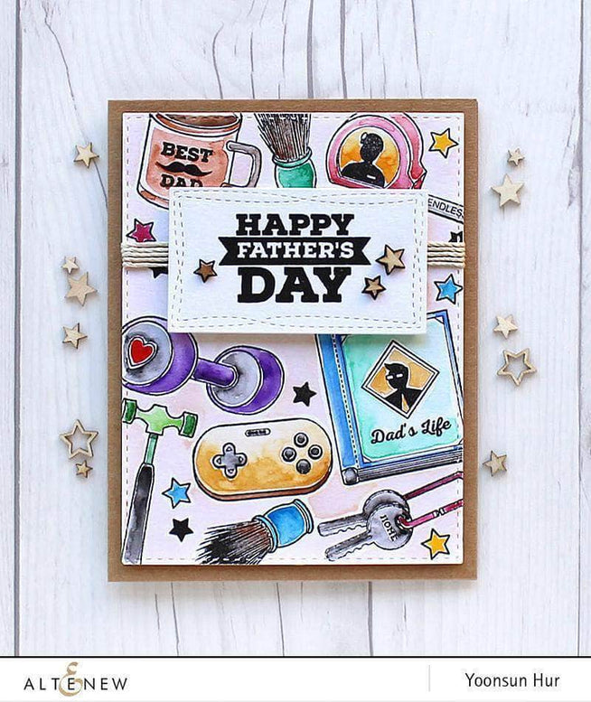 Altenew Stamp & Die Bundle Z - Best Dad Stamp & Die Bundle