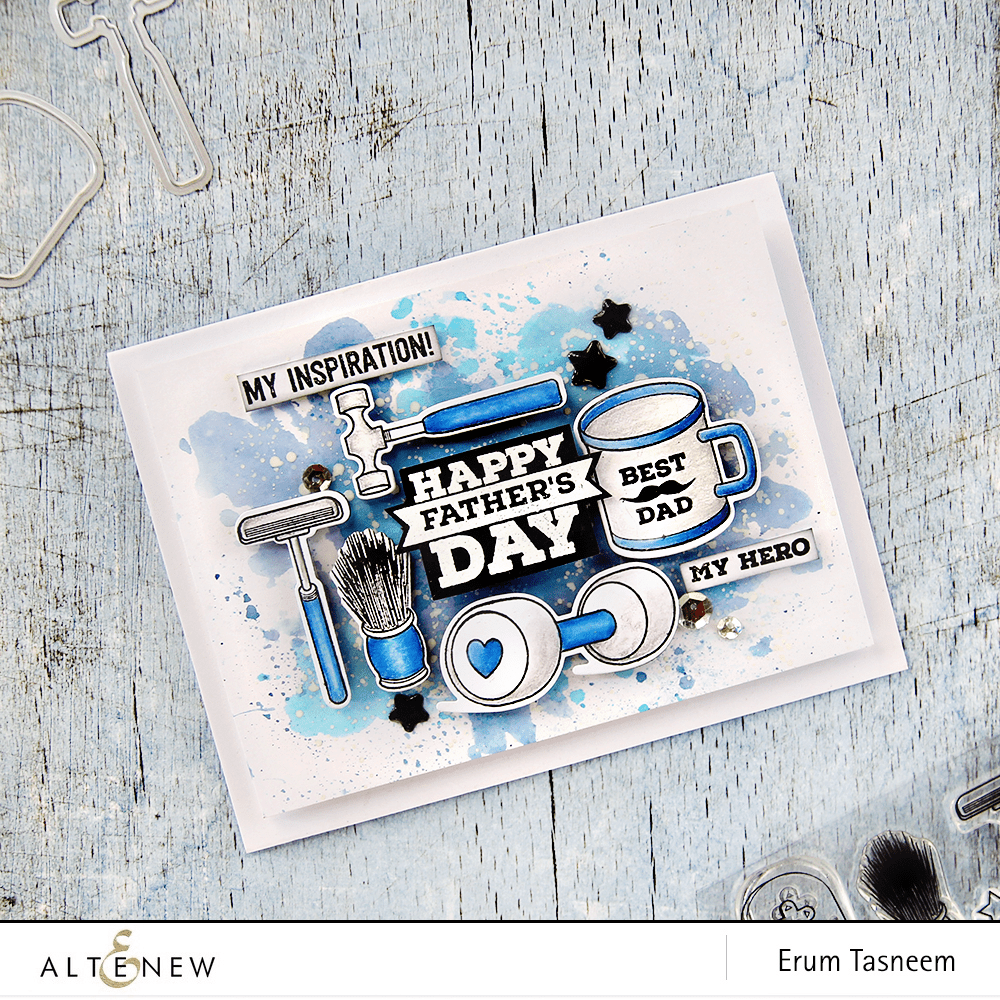 Altenew Stamp & Die Bundle Z - Best Dad Stamp & Die Bundle