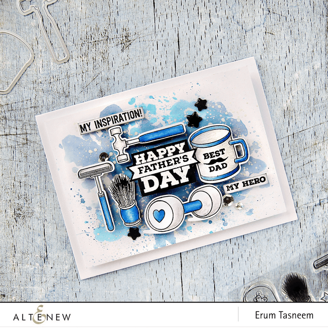 Altenew Stamp & Die Bundle Z - Best Dad Stamp & Die Bundle