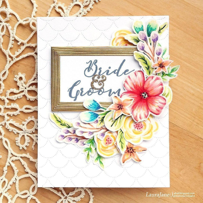 Altenew Stamp & Die Bundle Z - Bride-To-Be Stamp & Die Bundle
