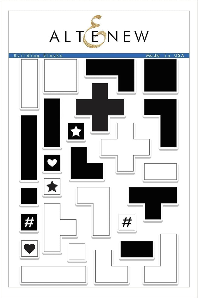 Altenew Stamp & Die Bundle Z - Building Blocks Stamp & Die Bundle