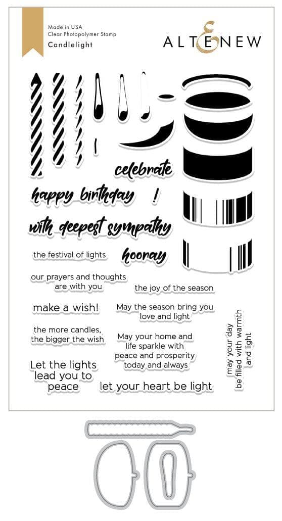 Altenew Stamp & Die Bundle Z - Candlelight Stamp & Die Bundle