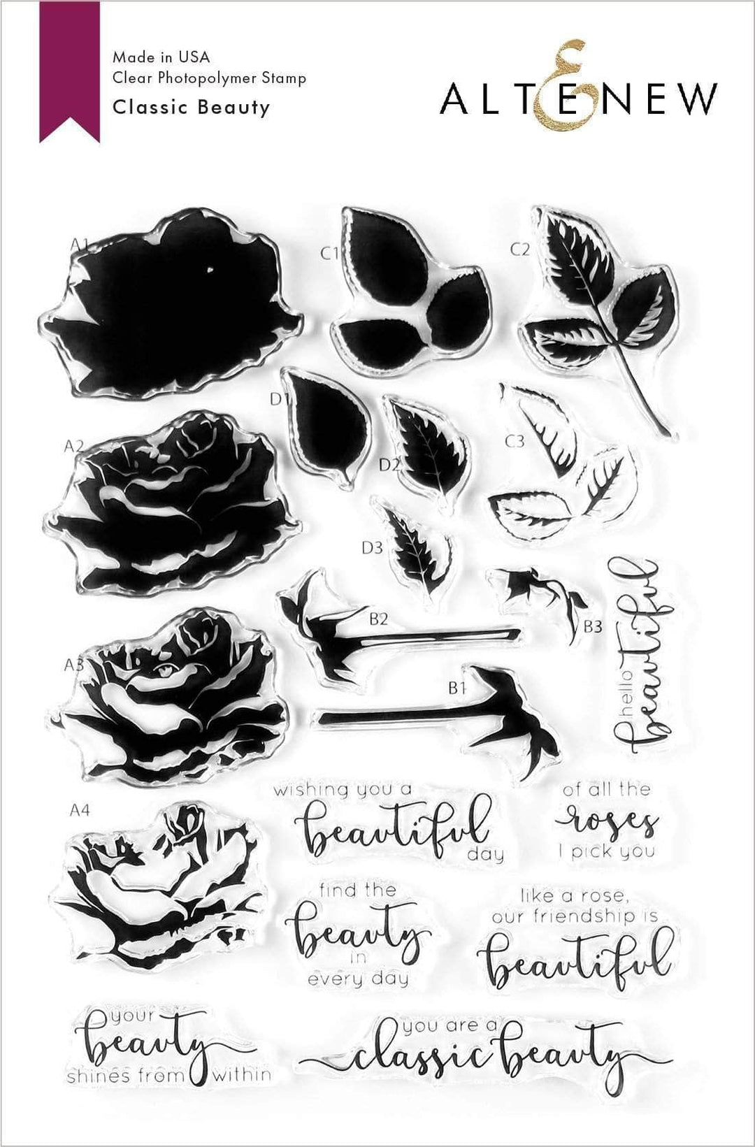 Altenew Stamp & Die Bundle Z - Classic Beauty Stamp & Die Bundle