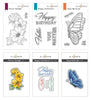 Altenew Dreams Come True Mini Stamp & Die Bundle with floral designs for crafting and card making projects.