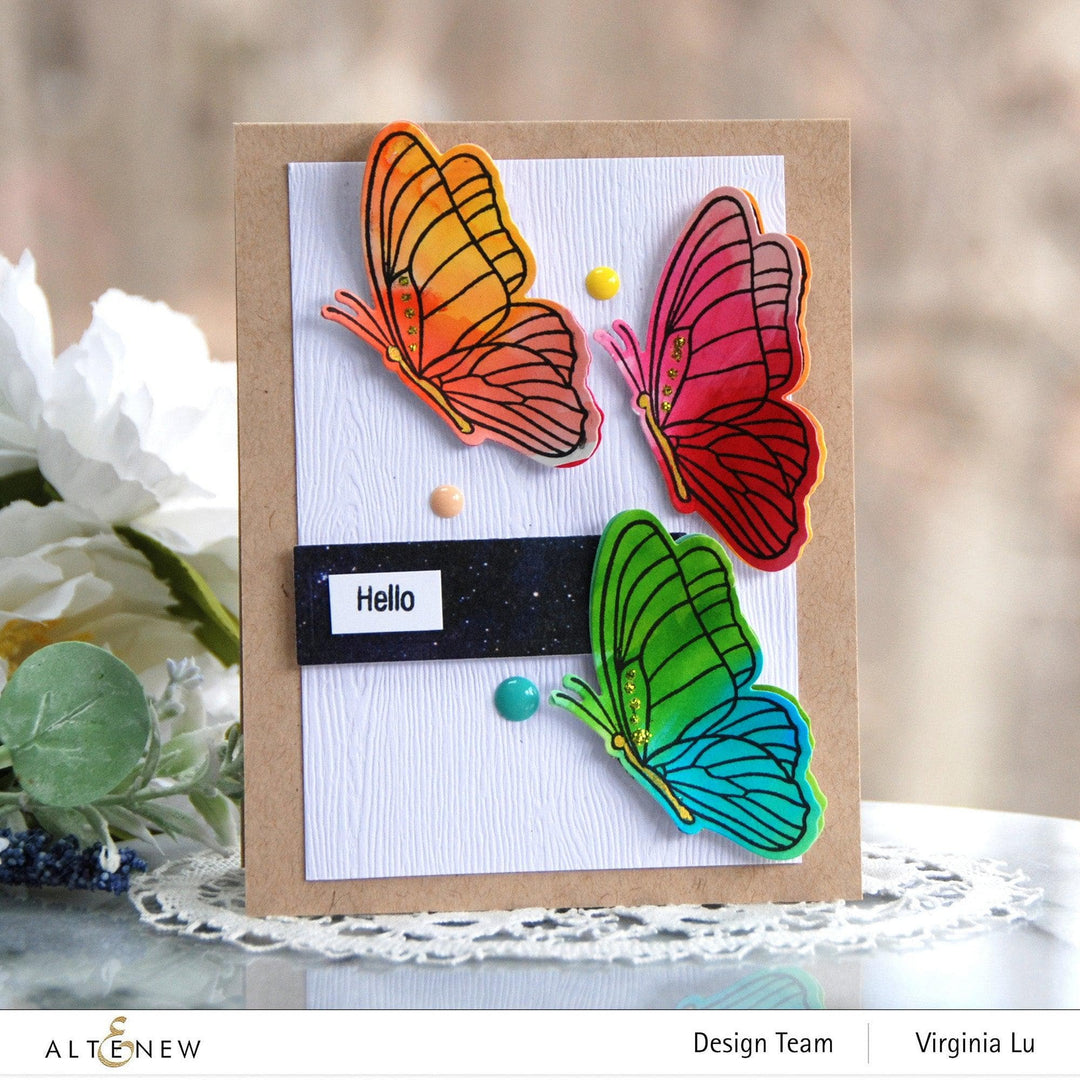 Altenew Dreams Come True Mini Stamp & Die Bundle featuring floral designs, perfect for card making and craft projects.