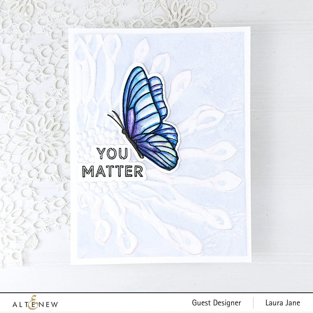 Altenew Dreams Come True Mini Stamp and Die Bundle featuring floral and sentiment designs for crafting projects.