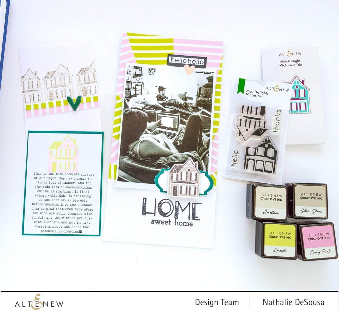 Altenew Every Kind of Home Stamp & Die Bundle featuring floral and house designs for creative card making and crafts.