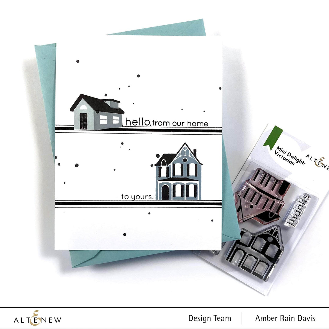 Altenew Every Kind of Home Stamp & Die Bundle featuring floral and house images on clear polymer stamps and coordinating metal dies.