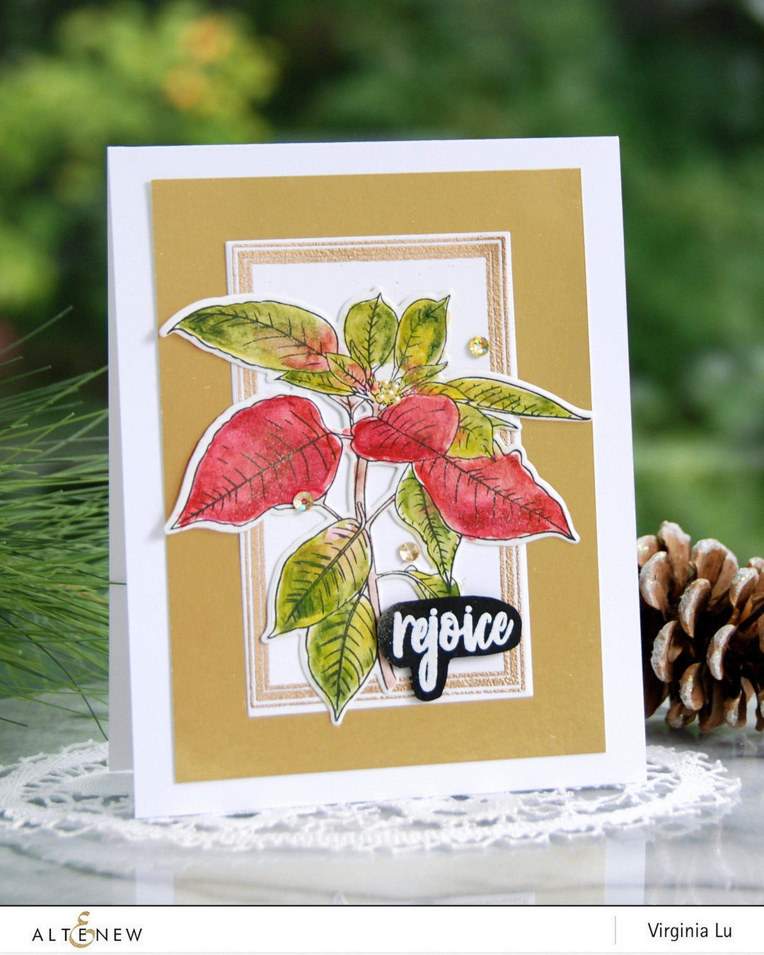 Altenew Stamp & Die Bundle Festive Poinsettia Stamp & Die Bundle