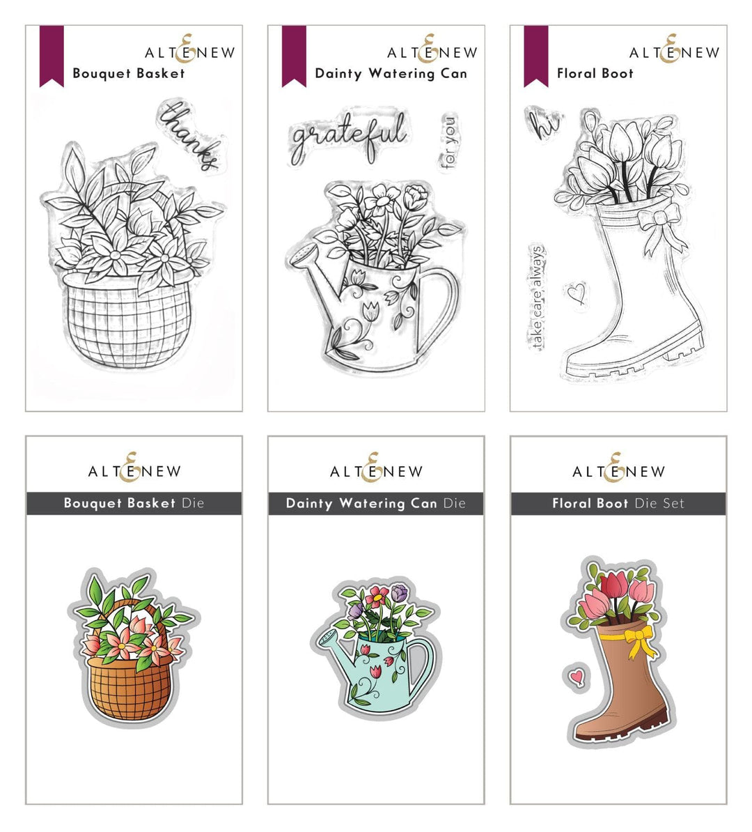 Altenew Folktales & Stories Mini Stamp & Die Bundle for crafting, featuring intricate designs and themed stamps and dies.