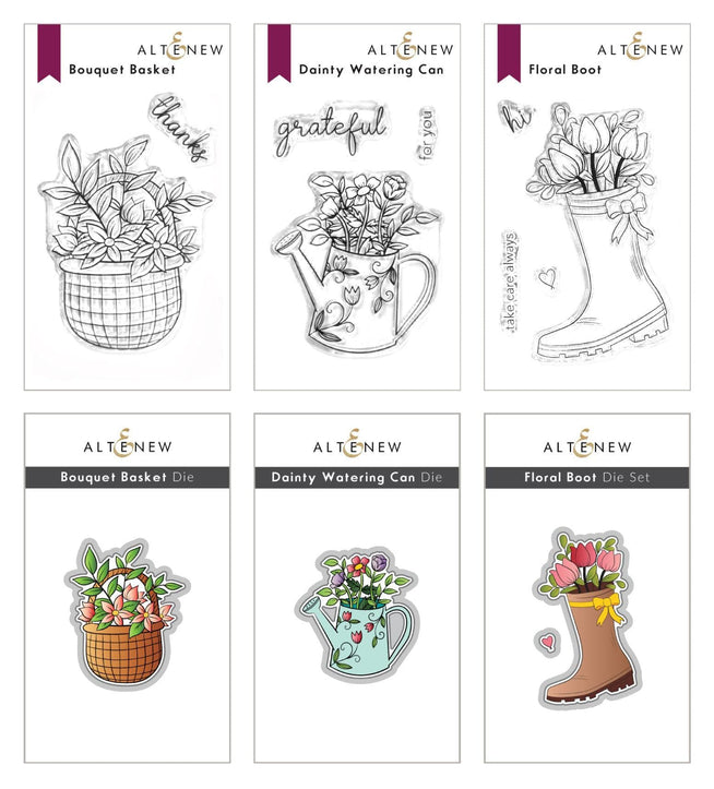 Altenew Folktales & Stories Mini Stamp & Die Bundle for crafting, featuring intricate designs and themed stamps and dies.