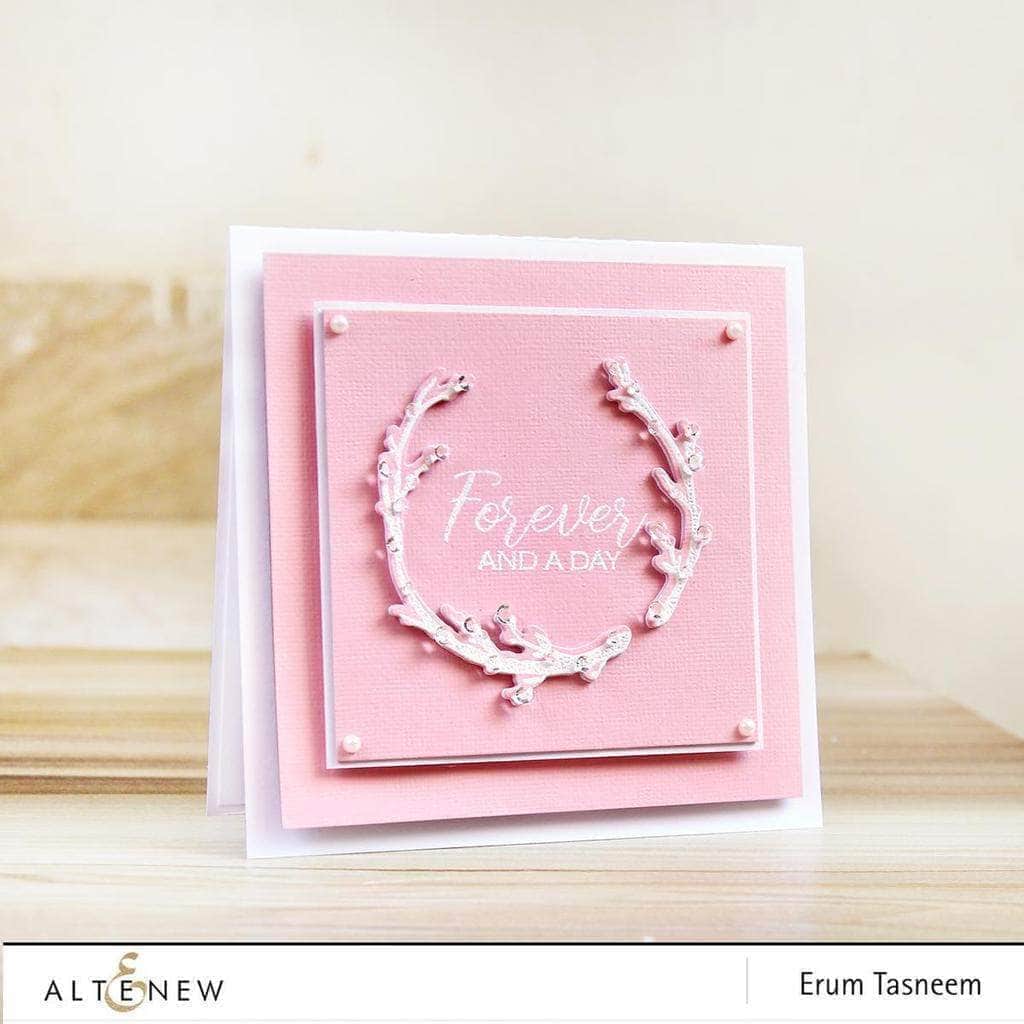 Altenew Forever and a Day Stamp & Die Bundle featuring floral and sentiment designs for creative card making.