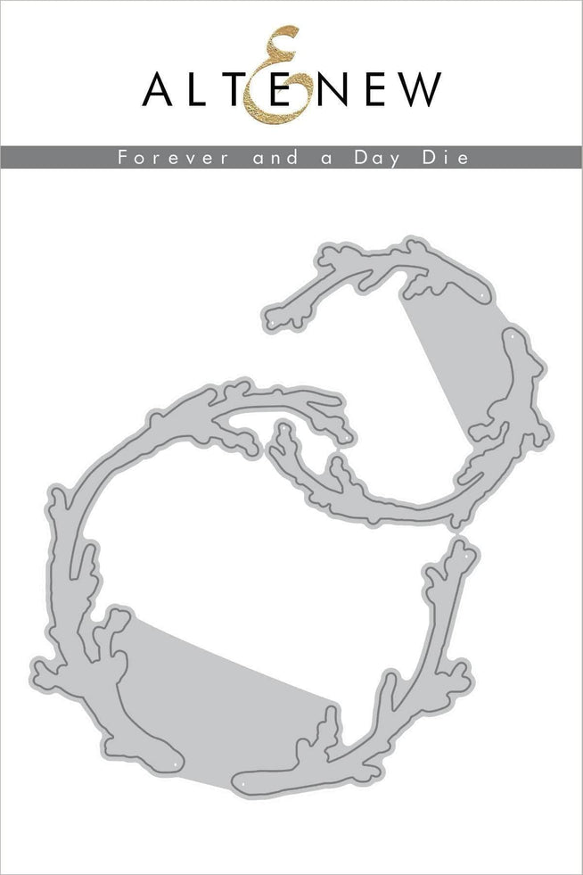 Altenew Forever and a Day stamp and die bundle featuring floral and sentiment designs for greeting card crafting.
