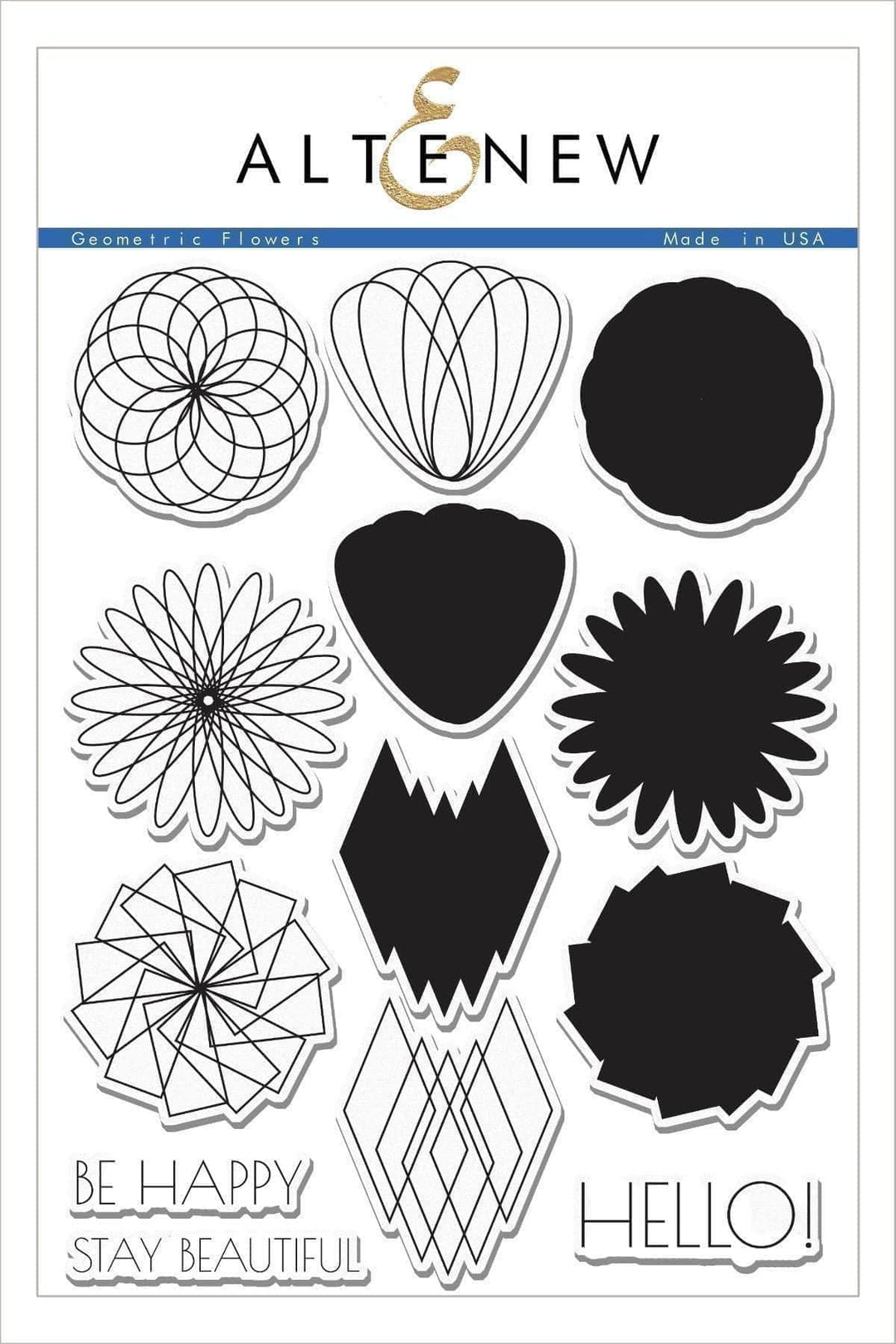 Altenew Stamp & Die Bundle Z - Geometric Flowers Stamp & Die Bundle