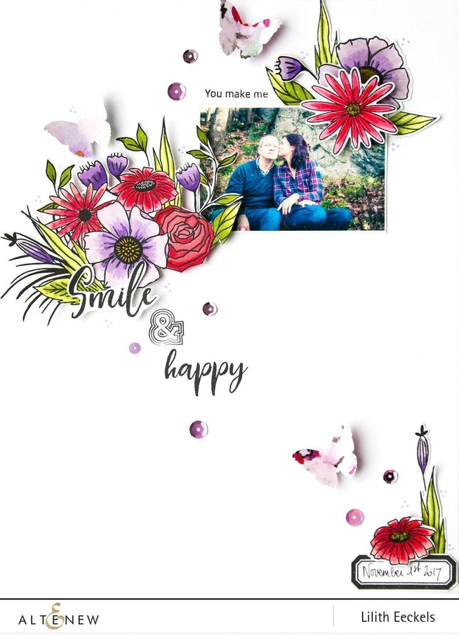Altenew Stamp & Die Bundle Happy Bloom Stamp & Die Bundle