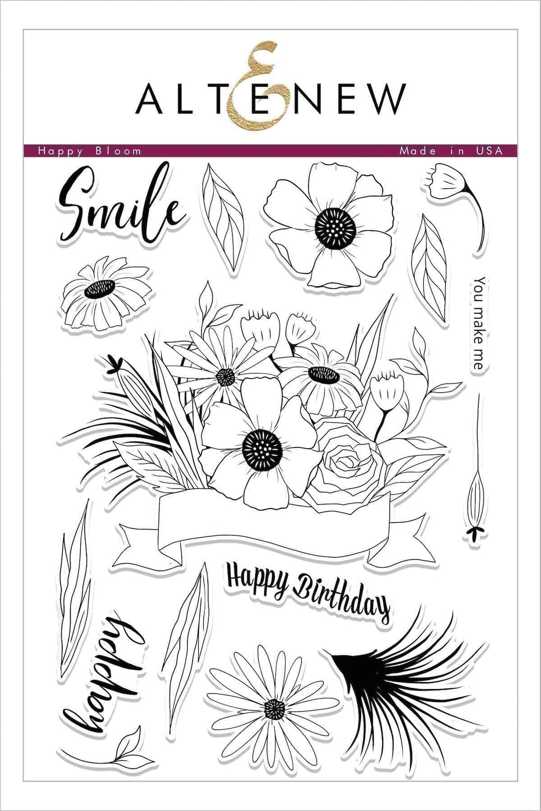 Altenew Stamp & Die Bundle Happy Bloom Stamp & Die Bundle