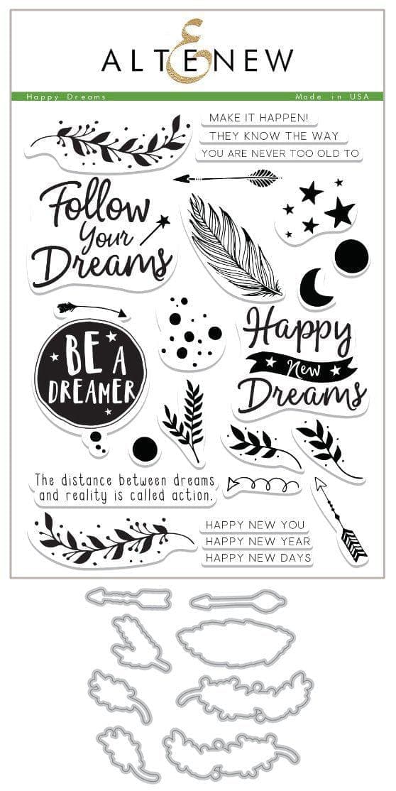 Altenew Stamp & Die Bundle Z - Happy Dreams Stamp & Die Bundle