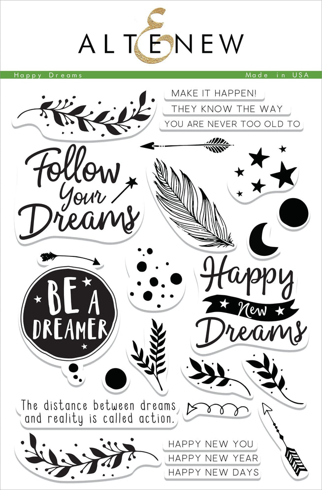 Altenew Stamp & Die Bundle Z - Happy Dreams Stamp & Die Bundle