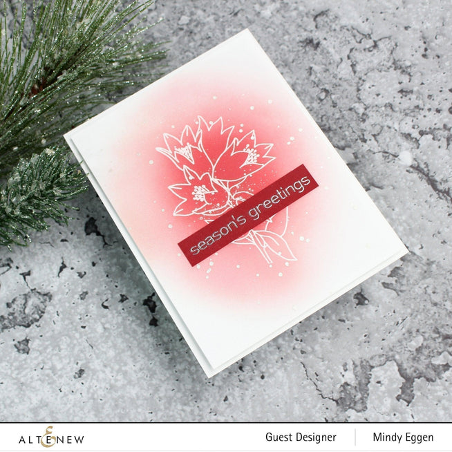 Altenew Happy Pomegranates stamp and die bundle featuring detailed pomegranate illustrations and coordinating cutting dies.