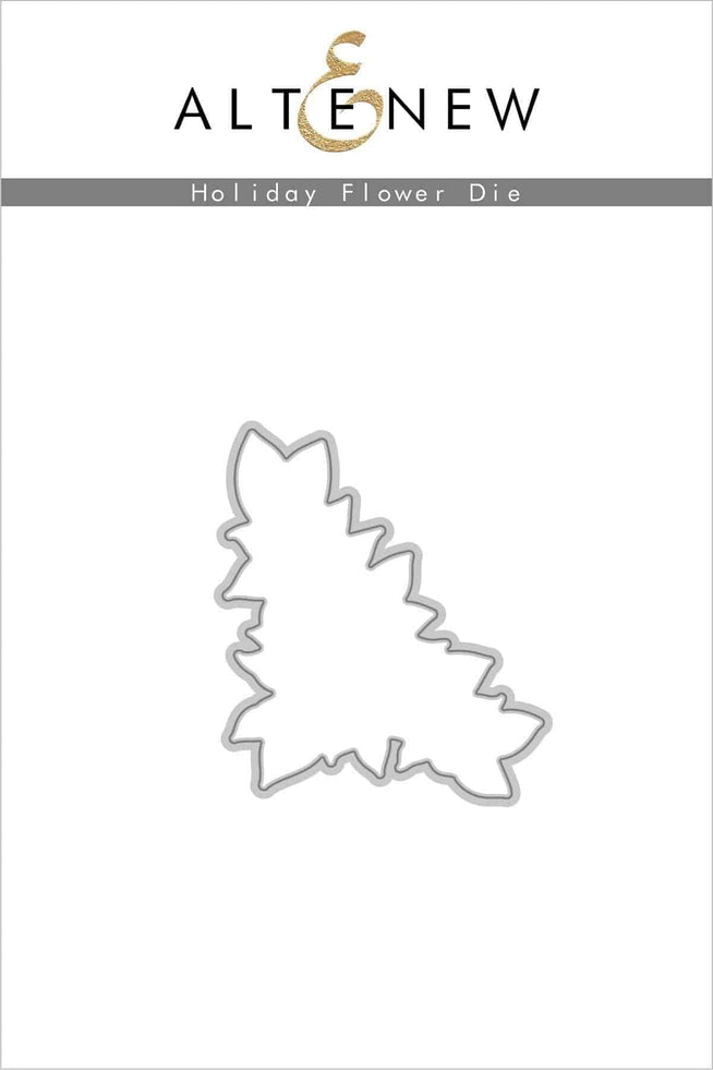 Altenew Holiday Flower stamp and die bundle with festive floral designs for holiday card making and crafts.
