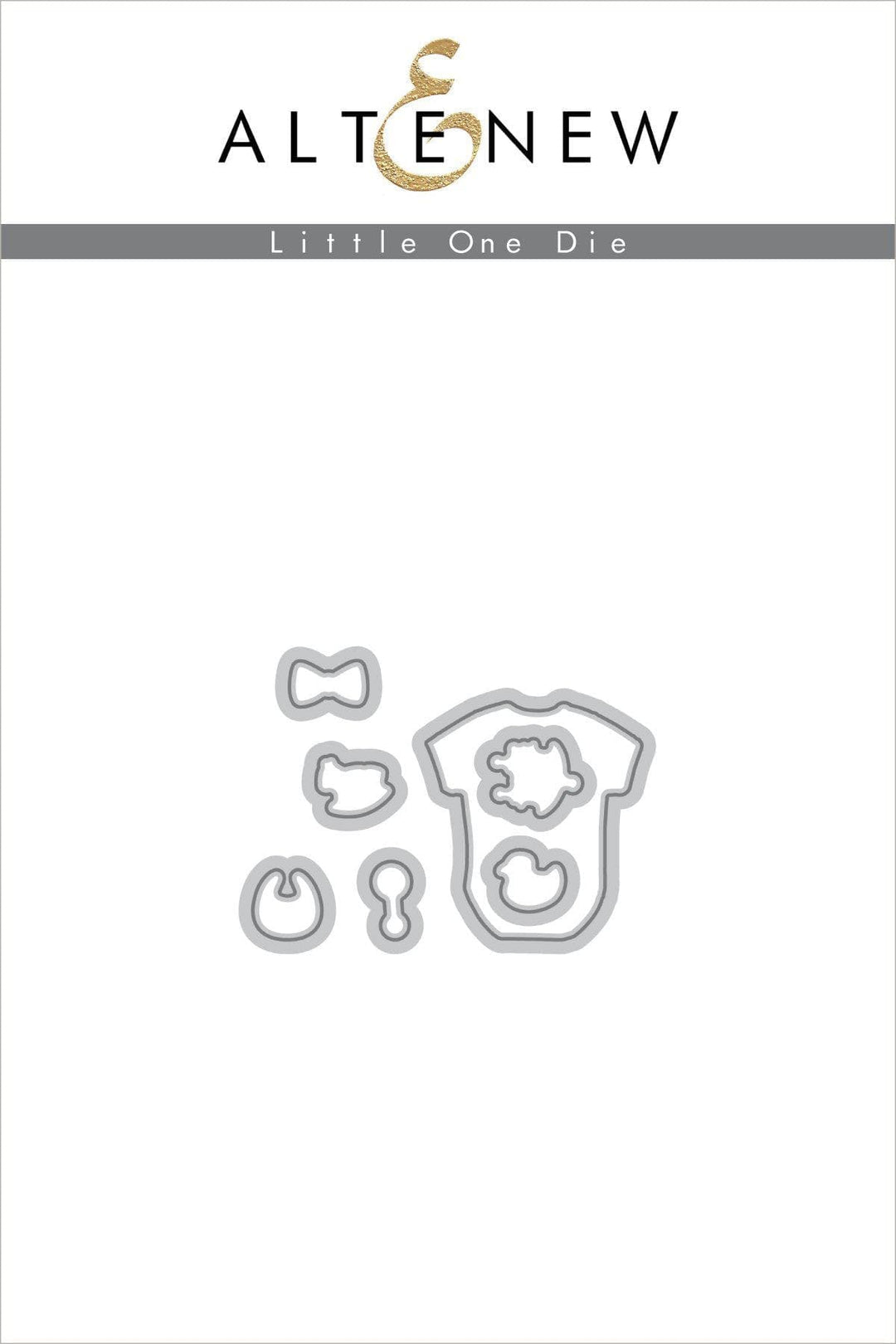 Altenew Little One Stamp & Die Bundle featuring cute baby-themed stamps and matching dies for crafting and card making.