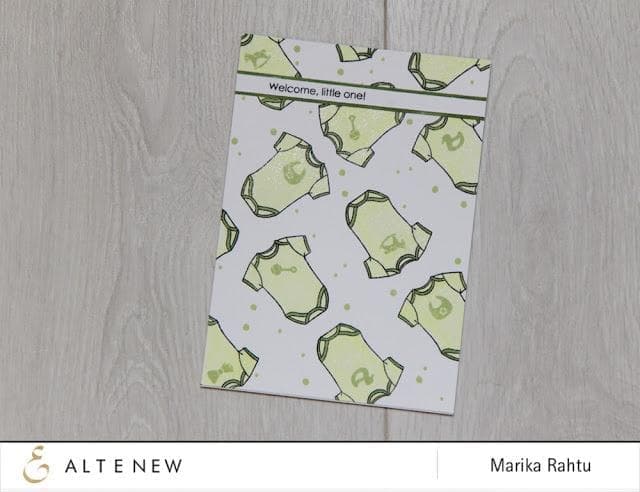 Altenew Little One Stamp & Die Bundle featuring adorable baby-themed stamps and matching metal dies for crafting.