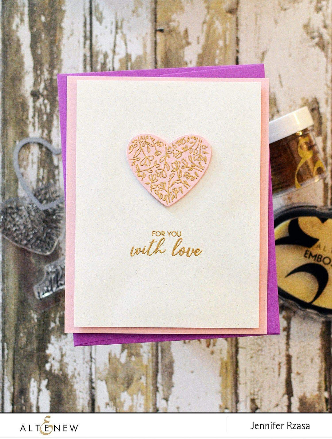 Altenew Stamp & Die Bundle Magnolia Heart Stamp & Die Bundle