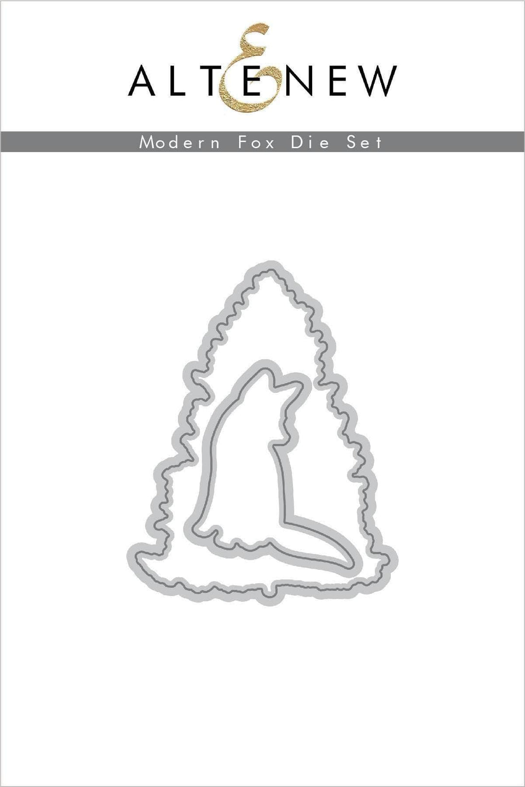 Altenew Modern Fox Stamp & Die Bundle featuring a fox design with coordinating dies for crafting and card-making projects.