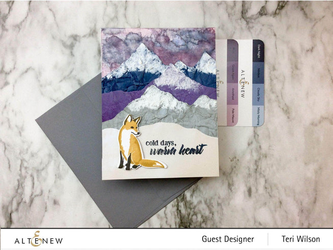 Altenew Modern Fox Stamp and Die Bundle featuring a detailed fox design with matching dies for crafting and card making.