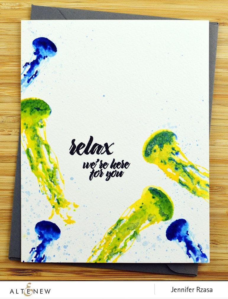Altenew Stamp & Die Bundle Painted Jellyfish Stamp & Die Bundle