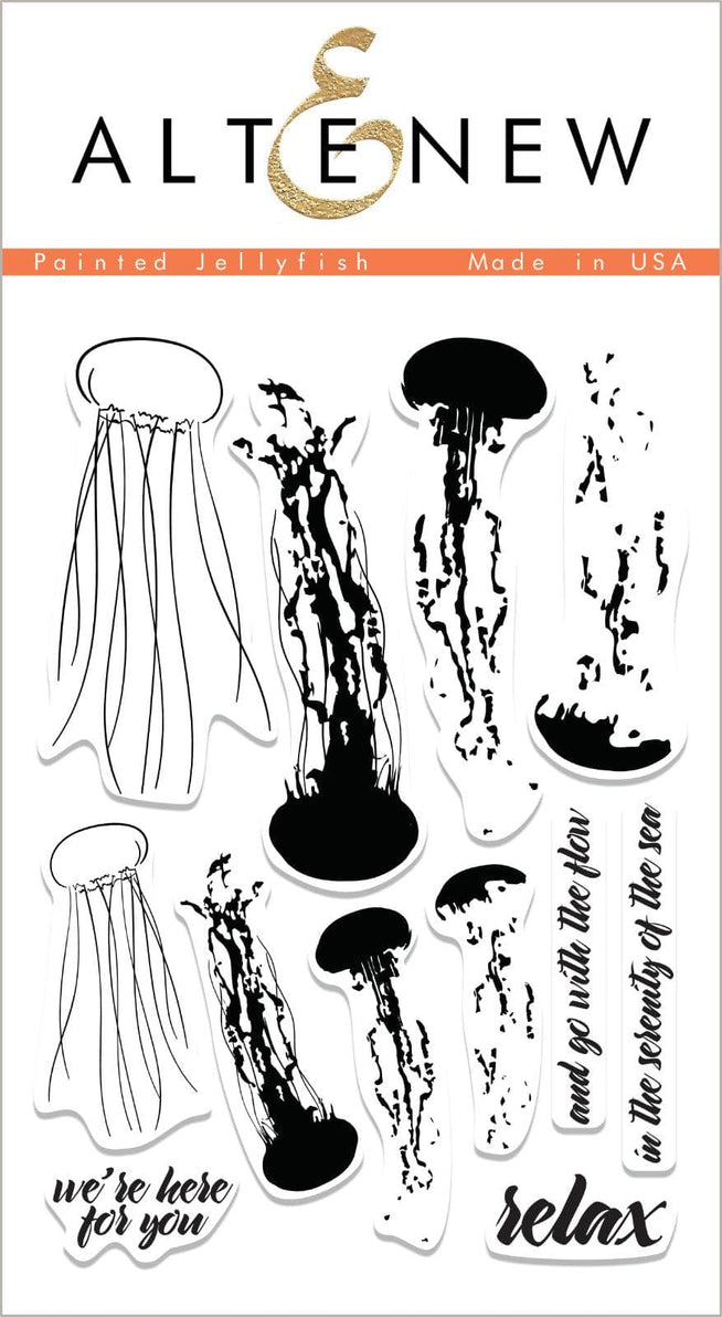 Altenew Stamp & Die Bundle Painted Jellyfish Stamp & Die Bundle