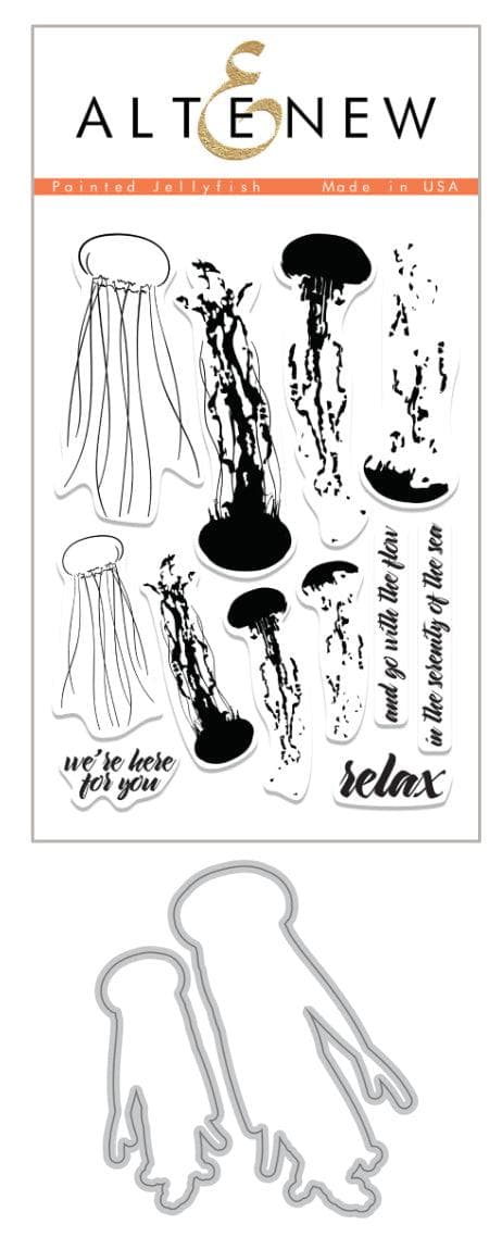 Altenew Stamp & Die Bundle Painted Jellyfish Stamp & Die Bundle