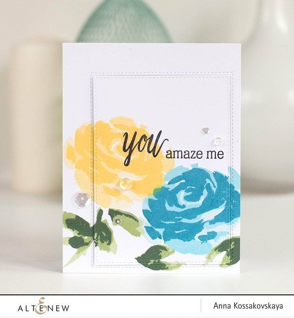 Altenew Stamp & Die Bundle Z - Painted Rose Stamp & Die Bundle