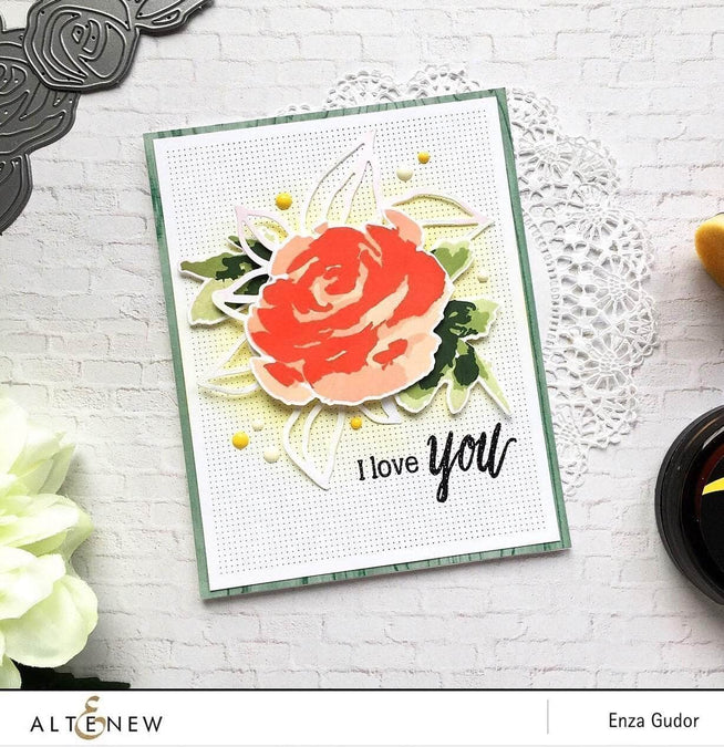 Altenew Stamp & Die Bundle Z - Painted Rose Stamp & Die Bundle