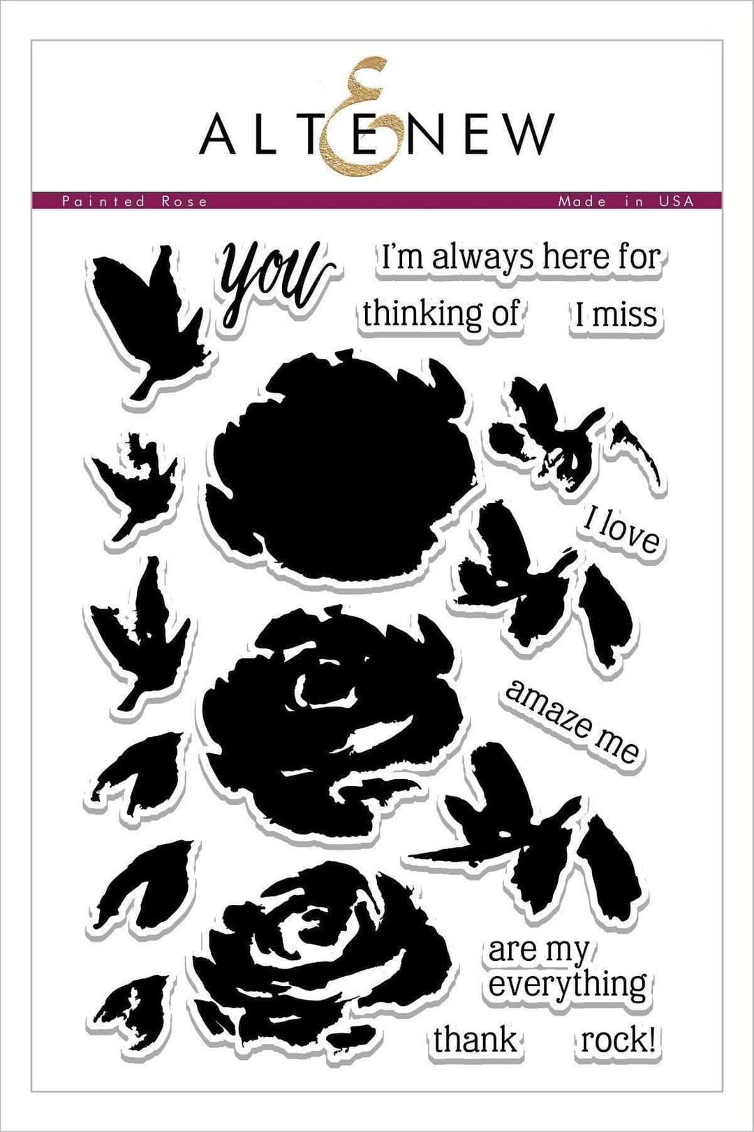Altenew Stamp & Die Bundle Z - Painted Rose Stamp & Die Bundle