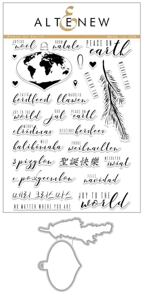 Altenew Stamp & Die Bundle Peace on Earth Stamp & Die Bundle