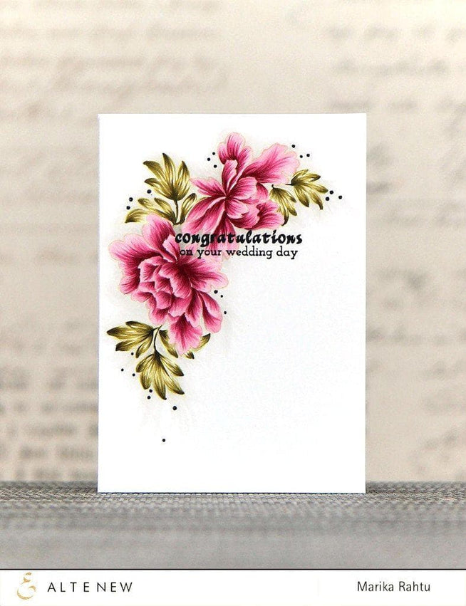 Altenew Stamp & Die Bundle Peony Scrolls Stamp & Die Bundle