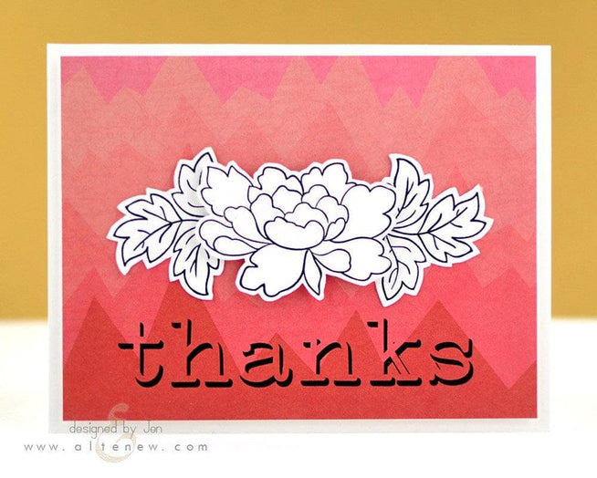Altenew Stamp & Die Bundle Peony Scrolls Stamp & Die Bundle