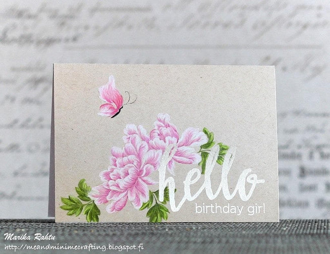 Altenew Stamp & Die Bundle Peony Scrolls Stamp & Die Bundle
